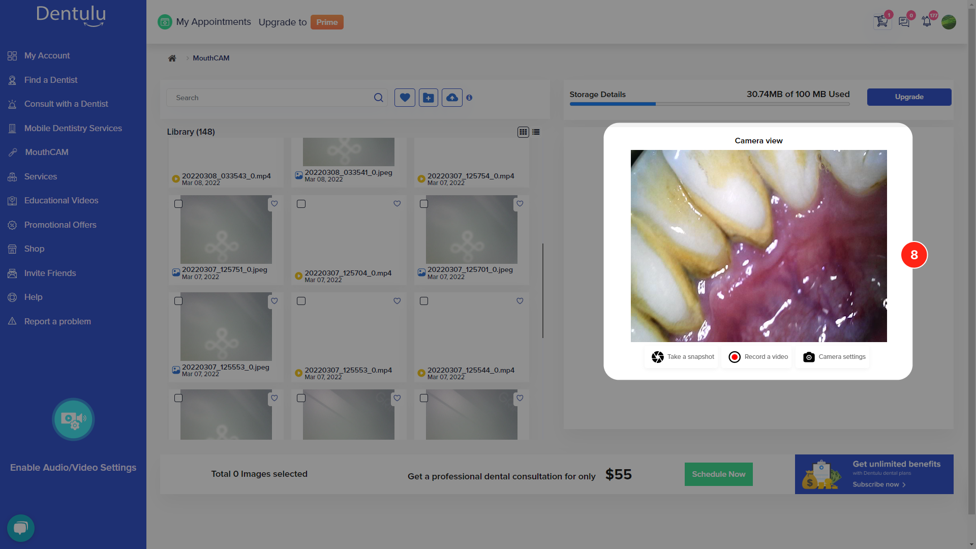 mouthcam instructions