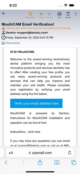 mouthcam instructions